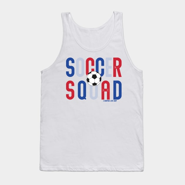 Soccer Squad Blue Red © GraphicLoveShop Tank Top by GraphicLoveShop